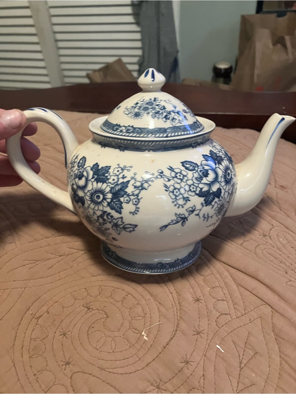 Reflections Antique Bouquet Floral Teapot